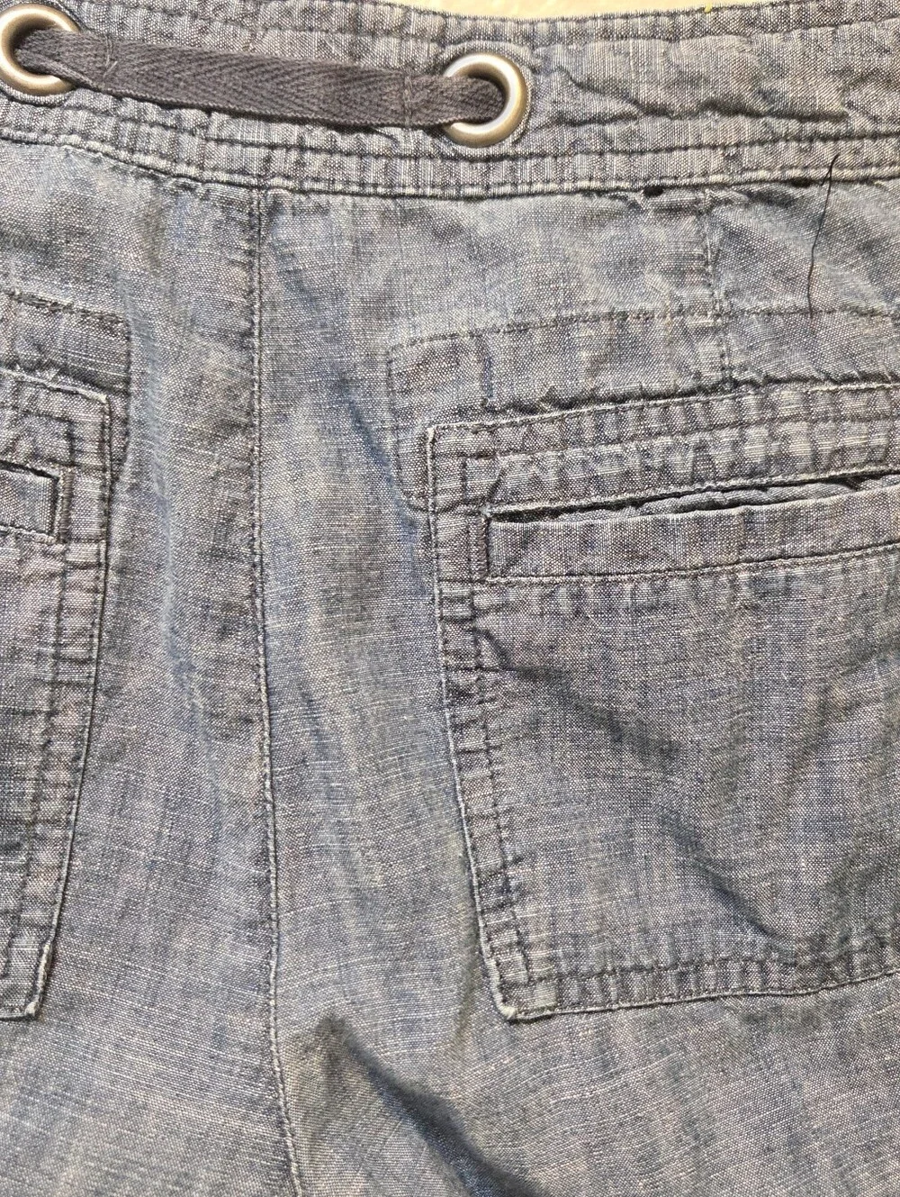 Banana Republic Cotton  Summer Pants Size 6 Blue Coastal Resort Casual